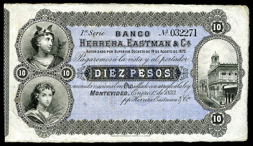 پشت اسکناس — 10 peso اروگوئه