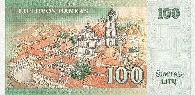 پشت اسکناس — 100 لیتاس لیتوانی