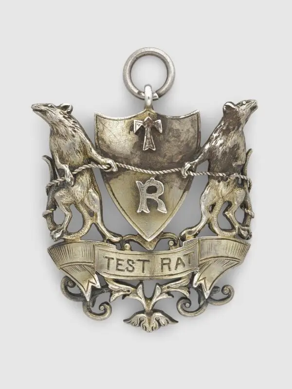 Medal: Test Rat medal of The Grand Order of Water Rats presented to Arthur Forrest, 1889 — تصویر رکورد موزهٔ ویکتوریا و آلبرت