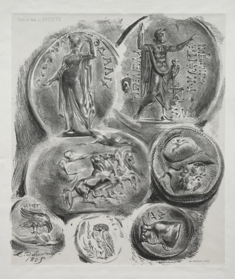 Sheet with Seven Antique Medals — تصویر رکورد موزهٔ هنر کلیولند (دسترسی آزاد)