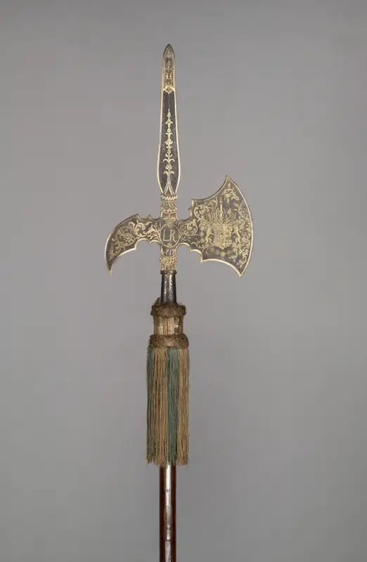 Parade Halberd (from the bodyguard of Ludwig Rudolf, Duke of Brunswick- Wolfenbüttel [1671-1735]) — تصویر رکورد موزهٔ هنر کلیولند (دسترسی آزاد)
