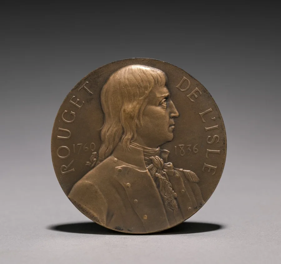Medal of Claude Joseph Rouget de L'Isle (1760-1836) (obverse) — تصویر رکورد موزهٔ هنر کلیولند (دسترسی آزاد) — شمارهٔ رکورد 1919.99.a