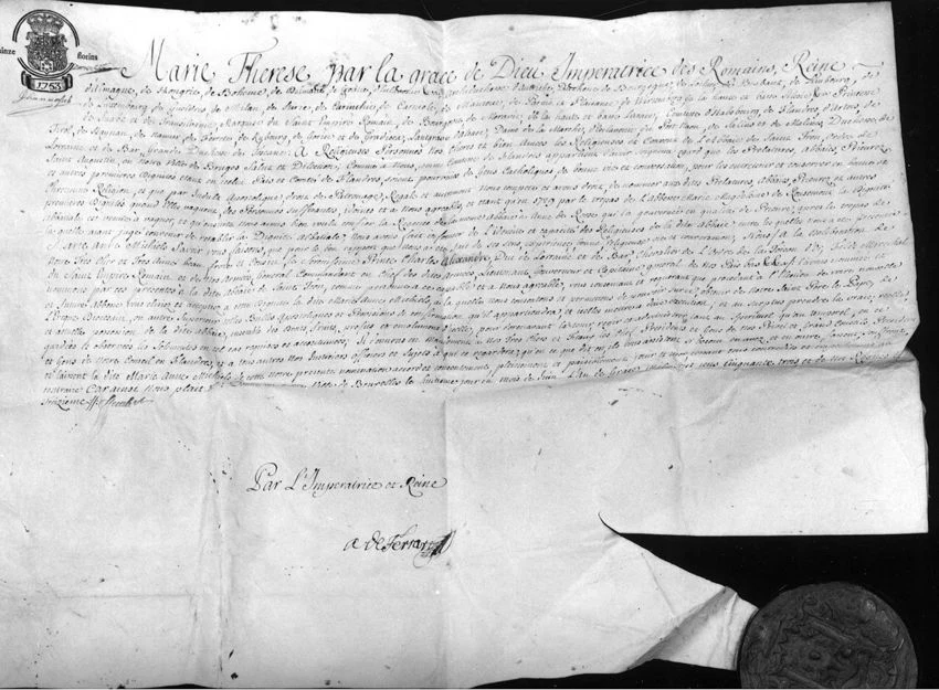 Benoemingscharter van abdis Marie Anne Michiels — تصویر رکورد یوروپیانا