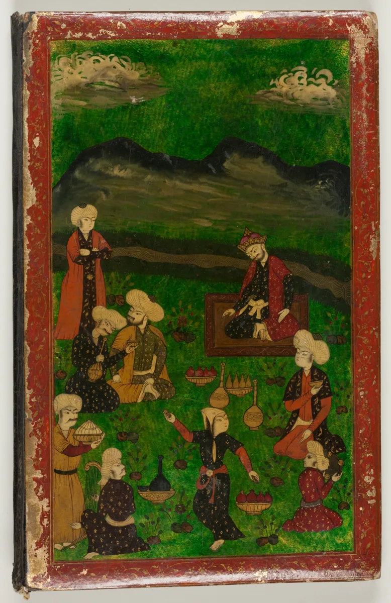 Manuscript of Kulliyat (Complete Works) by Sa'di with Lacquered Cover — تصویر رکورد مؤسسهٔ هنر شیکاگو (دسترسی آزاد)