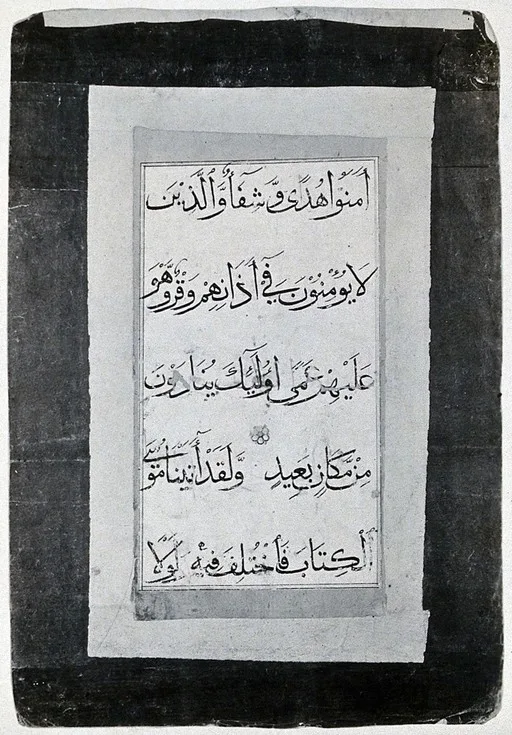 Writing on back of Persian anatomical miniature — تصویر رکورد یوروپیانا