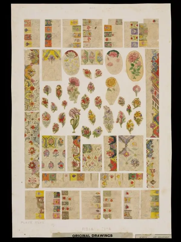 Drawing: Original drawing for 'The Grammar of Ornament' — تصویر رکورد موزهٔ ویکتوریا و آلبرت