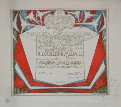 Udělení revoluční medaile — تصویر رکورد یوروپیانا