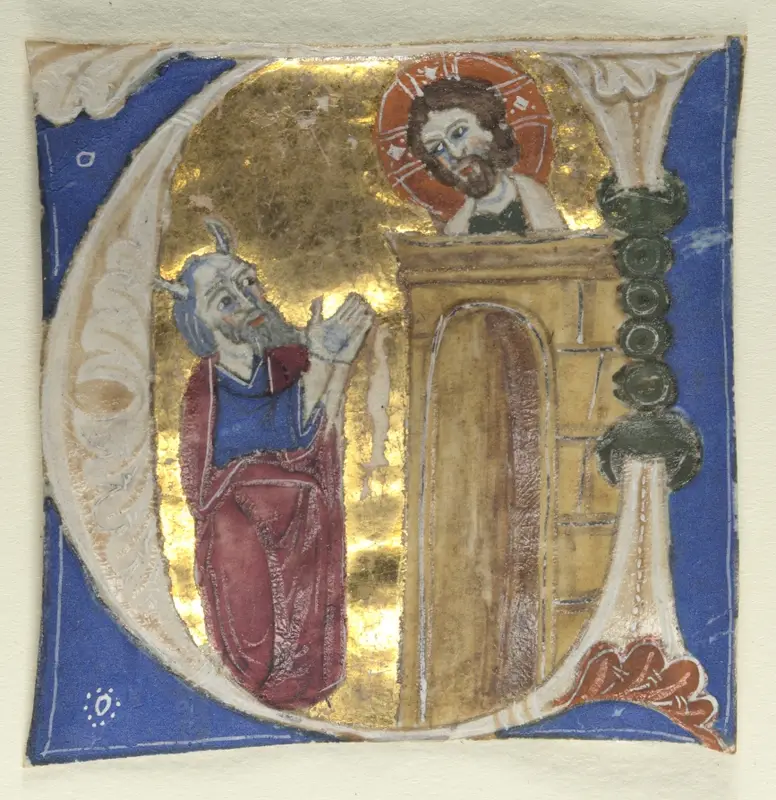 Historiated Initial (U) Excised from a Bible — تصویر رکورد موزهٔ هنر کلیولند (دسترسی آزاد)