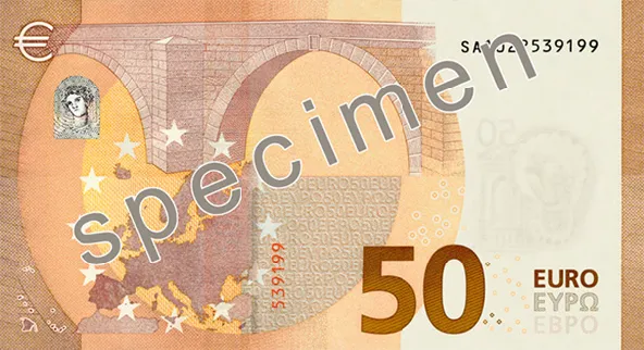 پشت اسکناس €50 یورو