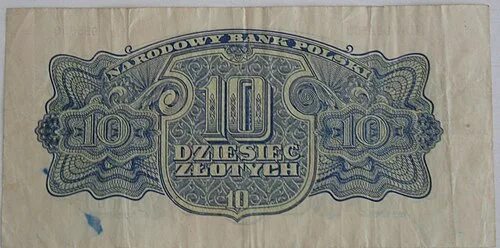 پشت اسکناس — 10 złotych لهستان