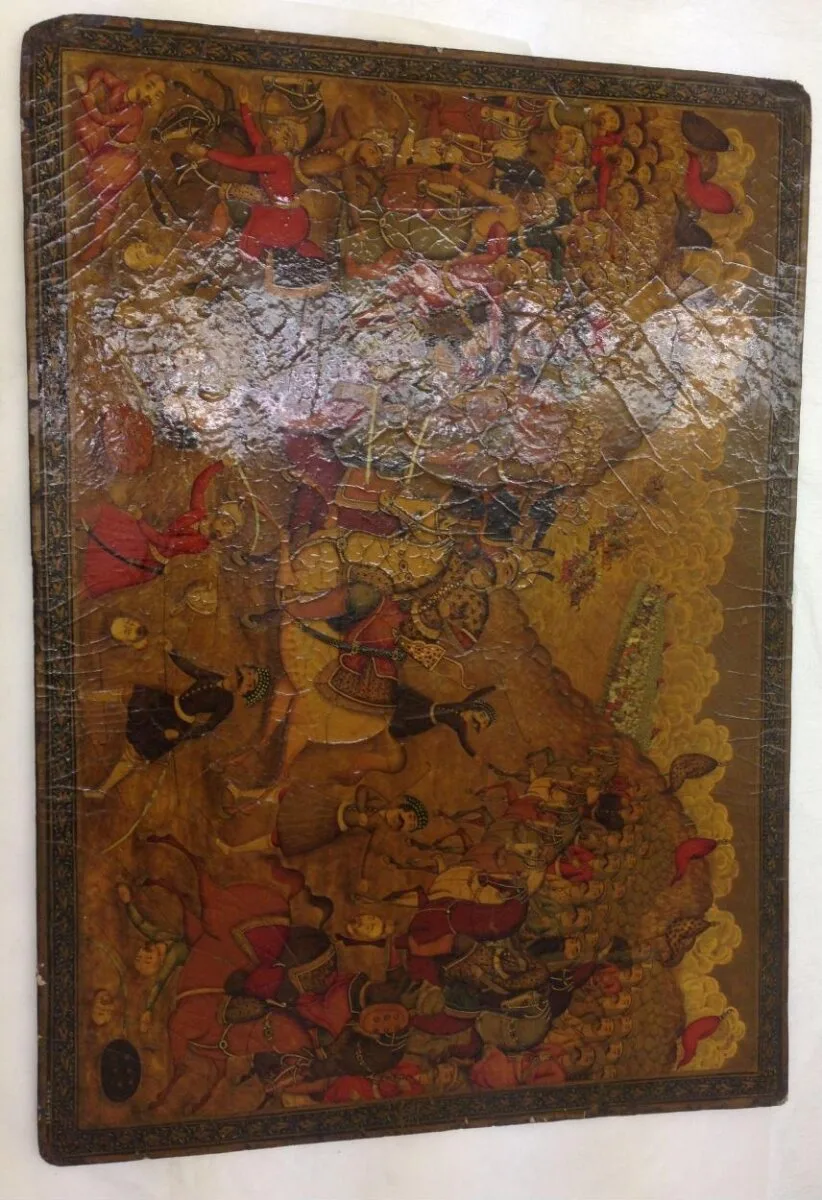Rostam in battle — تصویر رکورد موزهٔ ویکتوریا و آلبرت
