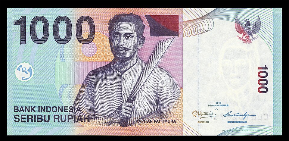 روی اسکناس — 1000 rupiah اندونزی