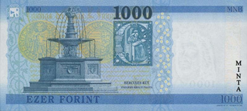 پشت اسکناس — 1000 فورینت مجارستان