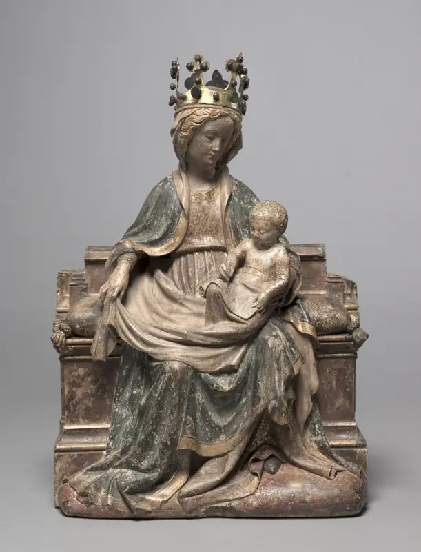 Enthroned Virgin with the Writing Christ Child — تصویر رکورد موزهٔ هنر کلیولند (دسترسی آزاد)