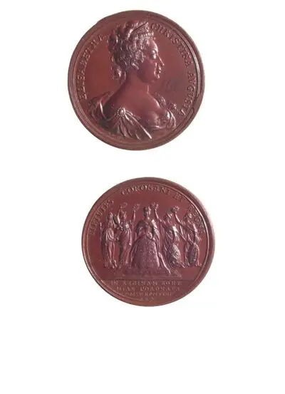 Medalie dedicată încoronării Elisabetei Christina ca regină a Boemiei — تصویر رکورد یوروپیانا