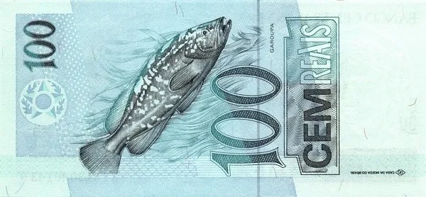 پشت اسکناس 100 reais رئال برزیل