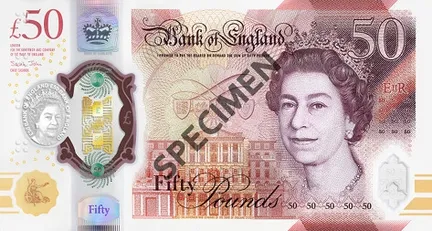 روی اسکناس £50 پوند استرلینگ