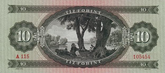 پشت اسکناس — 10 فورینت مجارستان