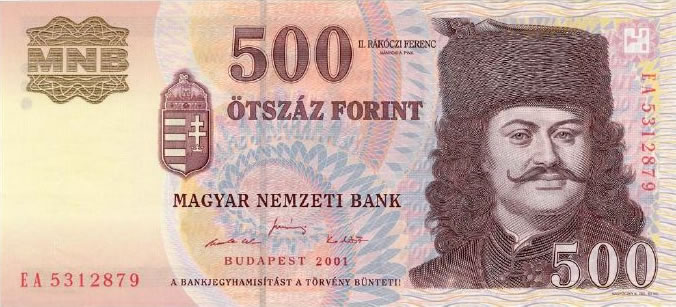 روی اسکناس — 500 فورینت مجارستان