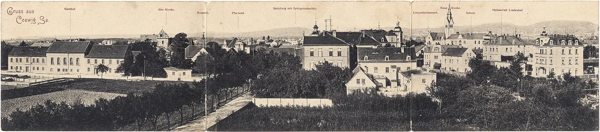 Coswig. Panorama, Ansichtskarte — تصویر رکورد یوروپیانا