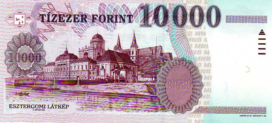 پشت اسکناس — 10000 فورینت مجارستان