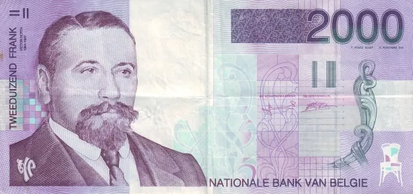 روی اسکناس 2000 BEF فرانک بلژیک