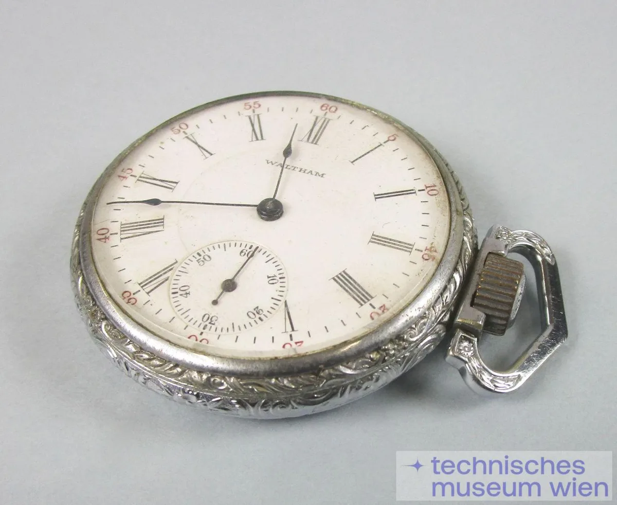 Herrn-Taschenuhr - am Deckel Lokomotivbildnis — تصویر رکورد یوروپیانا