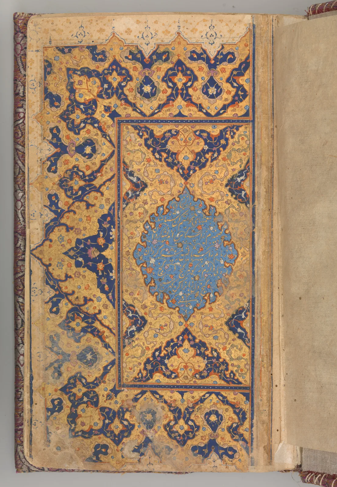Double Page in Nasta'liq Script from a Yusuf and Zulaikha of Jami — تصویر رکورد موزهٔ متروپولیتن (دسترسی آزاد)