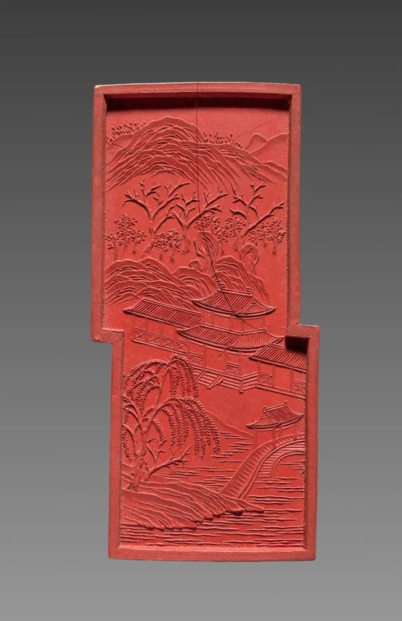Ink Stick from an Imperially Commissioned Set of Ink Stick with Images and Poems of Famous West Lake Sites — تصویر رکورد موزهٔ هنر کلیولند (دسترسی آزاد)