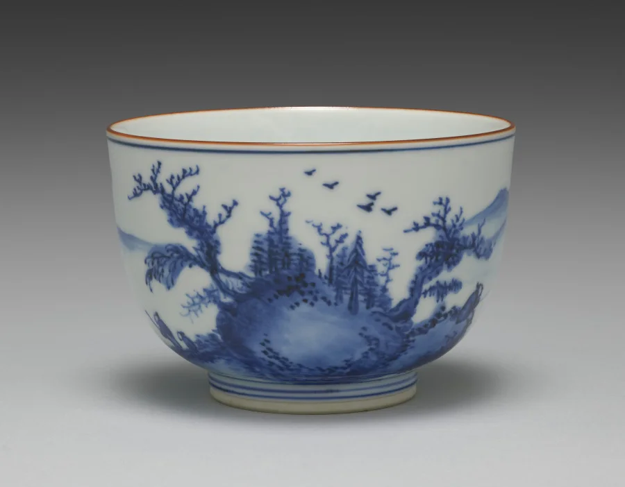 Bowl with Chinese Landscape — تصویر رکورد موزهٔ هنر کلیولند (دسترسی آزاد)