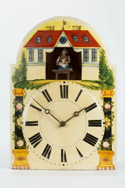 Lackschilduhr mit "Schneider", Georg Schildecker, Gütenbach, Mitte des 19. Jahrhunderts — تصویر رکورد یوروپیانا