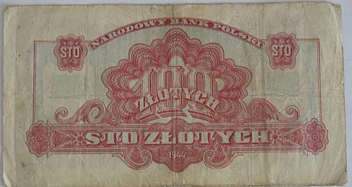 پشت اسکناس — 100 złotych لهستان