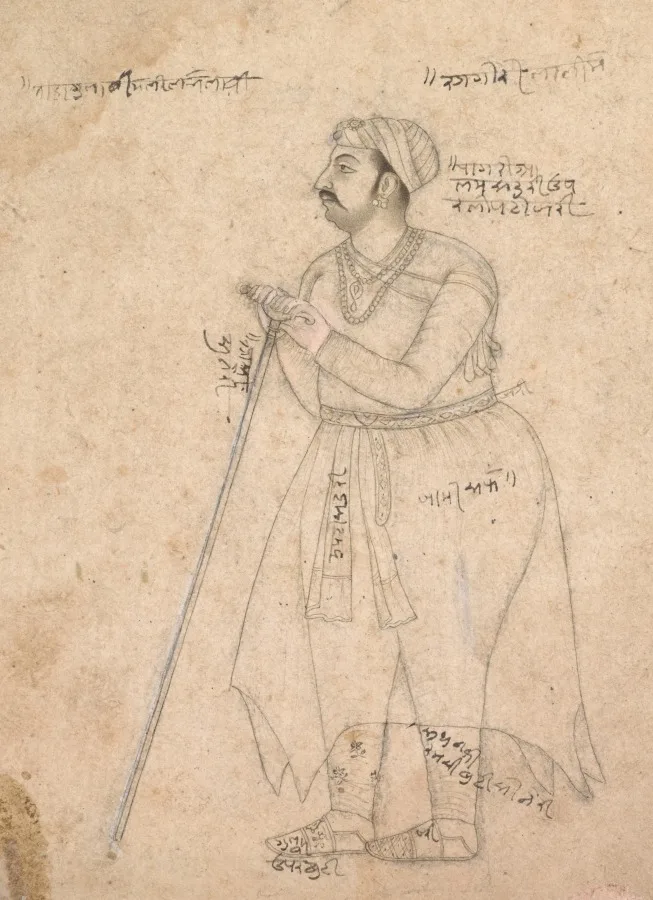 Portrait of Maharaja Rai Singh of Bikaner (reigned 1574-1612) — تصویر رکورد موزهٔ هنر کلیولند (دسترسی آزاد)