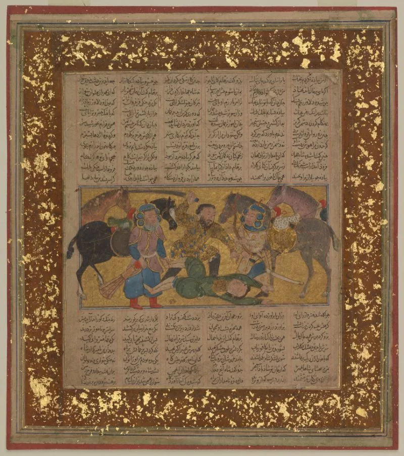 Kay Khusraw kills Shida, son of Afrasiyab, from the Book of Kings (Shahnama) by Firdausi — تصویر رکورد یوروپیانا