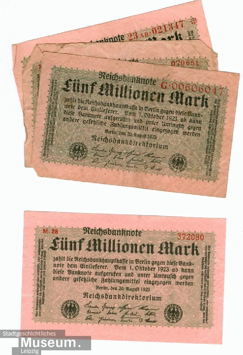 Reichsbanknote über 5 Millionen Mark — تصویر رکورد یوروپیانا