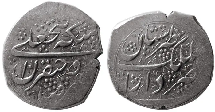 روی و پشت «۱ قران — فتحعلی‌شاه قاجار، ۱۷۹۷–۱۸۳۴ م» — عکس رکورد کاتالوگ نومیستا