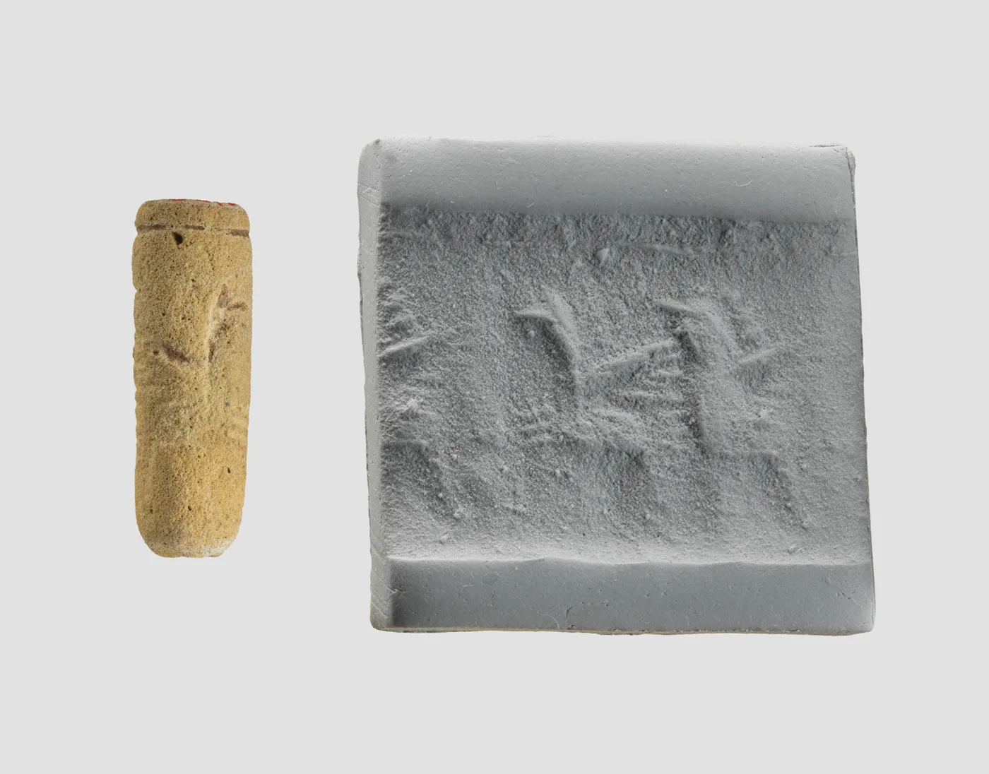 Cylinder seal with monsters or animals — تصویر رکورد موزهٔ متروپولیتن (دسترسی آزاد)