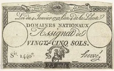 Assignaat van 25 sols, 1790-1796 — تصویر رکورد یوروپیانا
