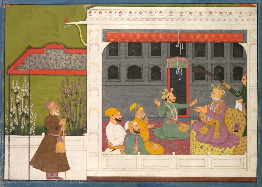 Shishupala arguing with Rukmini’s father, Bhishmaka, from a Rukmini Haran — تصویر رکورد موزهٔ هنر کلیولند (دسترسی آزاد)