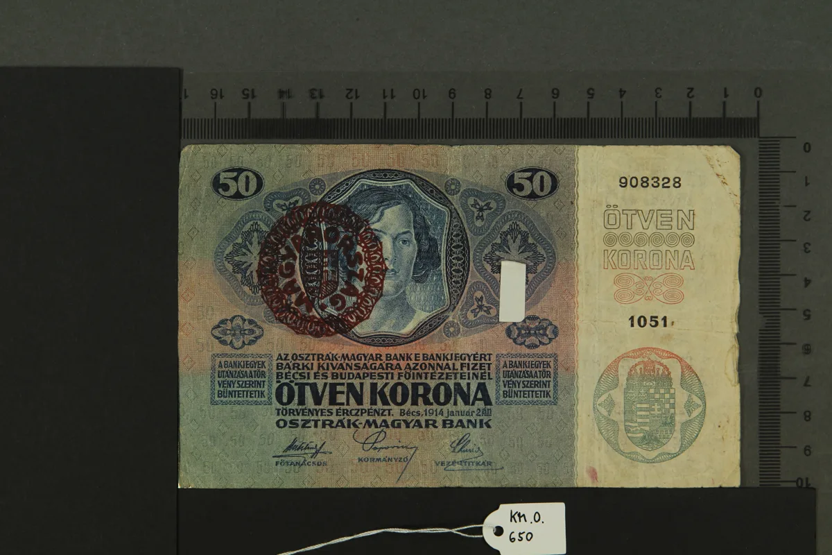 Falsifikat einer Banknote KM-O.650 — تصویر رکورد یوروپیانا
