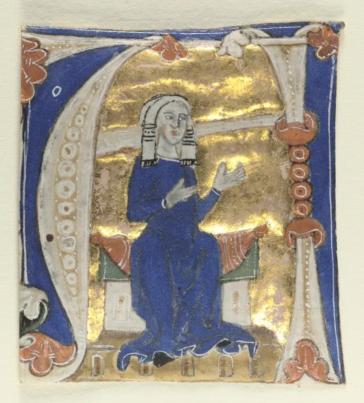 Historiated Initial (A) Excised from a Bible — تصویر رکورد موزهٔ هنر کلیولند (دسترسی آزاد)