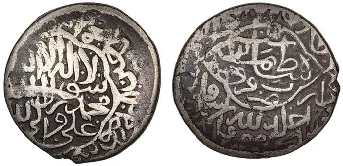 روی و پشت «۱ شاهی — شاه تهماسب یکم صفوی، ۱۵۳۲ م» — عکس رکورد کاتالوگ نومیستا