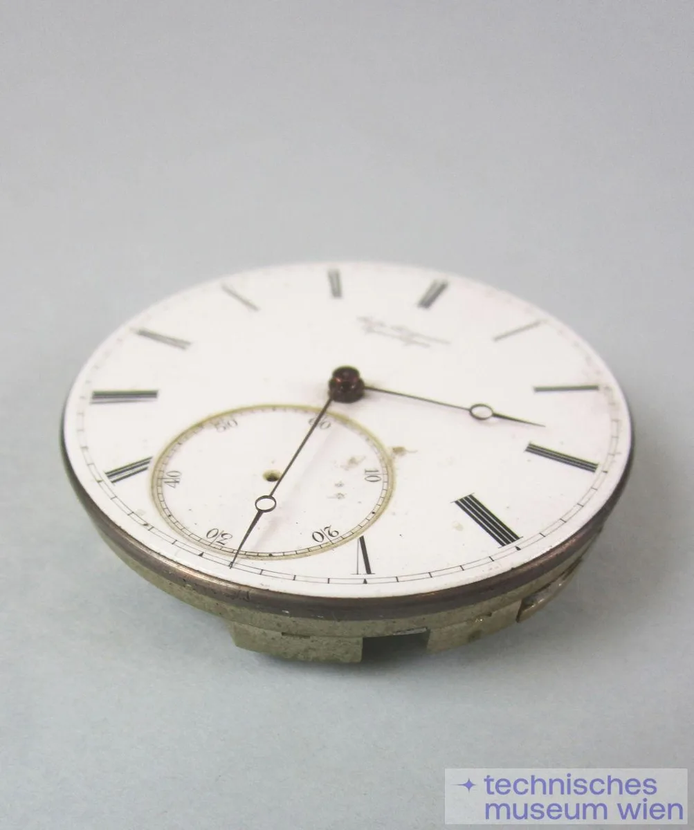 Taschenuhr ohne Gehäuse, Emailzifferblatt, Remontoiraufzug — تصویر رکورد یوروپیانا