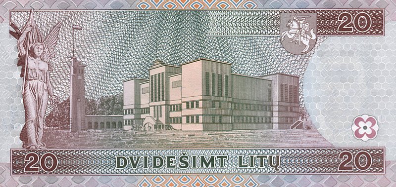 پشت اسکناس — 20 لیتاس لیتوانی