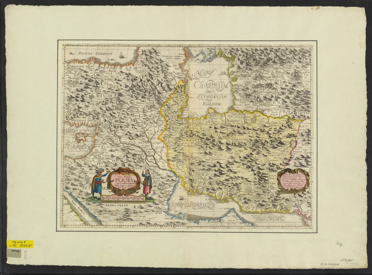 Map of Persia, 1: 6,900,000, copper engraving, 1647 — تصویر رکورد یوروپیانا