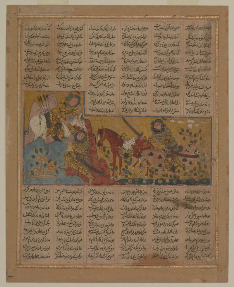 The angel Surush rescues Khusraw Parviz, from the Book of Kings (Shahnama) by Firdausi — تصویر رکورد یوروپیانا