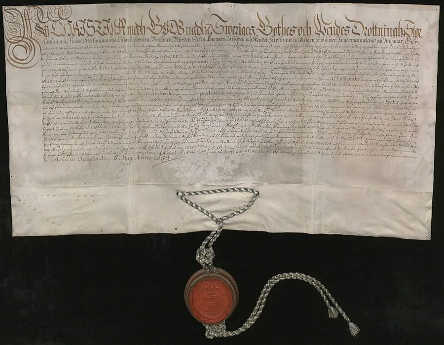 The act of abdication of Christina, Queen of Sweden — تصویر رکورد ویکیداده