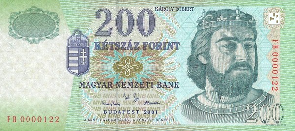 روی اسکناس — 200 فورینت مجارستان