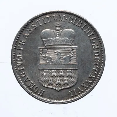 Medalie (jeton) dedicată omagiului orașului Sibiu pentru Ferdinand V — تصویر رکورد یوروپیانا
