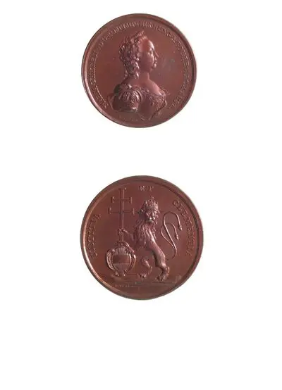Medalie dedicată încoronării Mariei Teresia ca împărăteasă romană — تصویر رکورد یوروپیانا